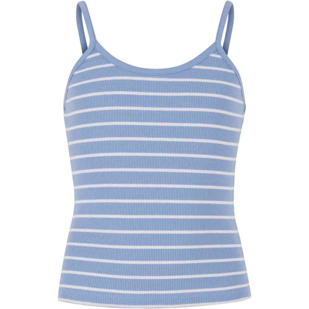 Urban Classics - Striped Rib Basic Débardeur Enfants - Bleu/Blanc
